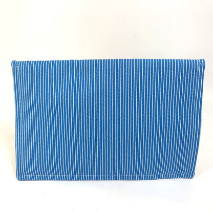 Hermes Pouch Cotton Blue Flat Western Company Gm Women