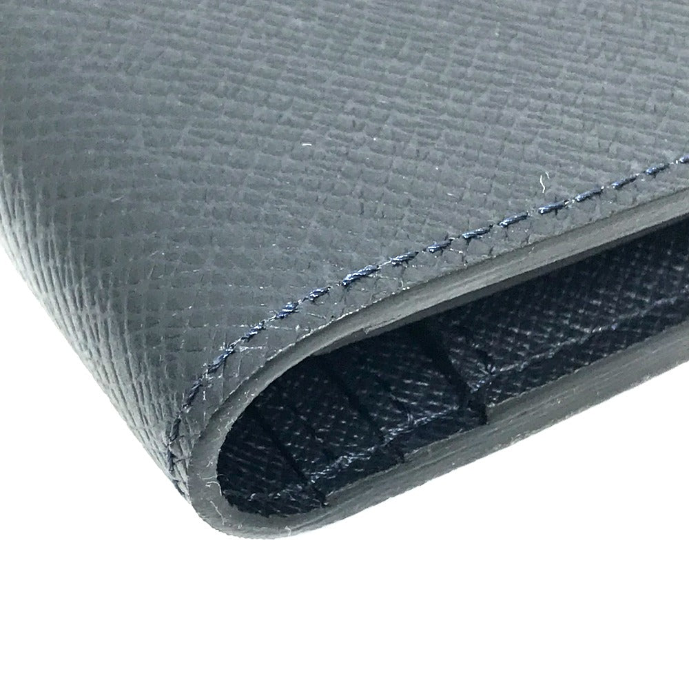 Louis Vuitton Long Wallet Purse M30502 Taiga Leather Dark Navy Type Taiga Portefeuille Braza Mens