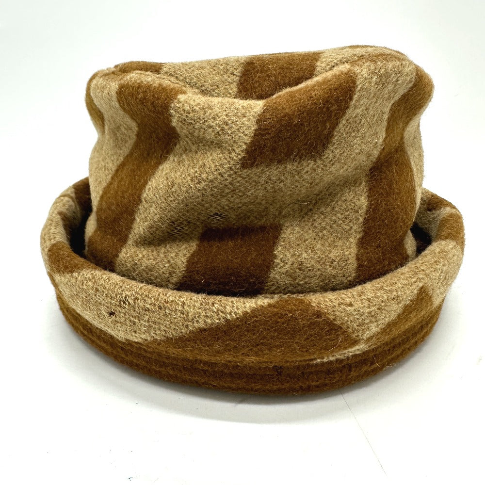 Hermes Hat , Camel Brown H Logo Camel Hat Women 57