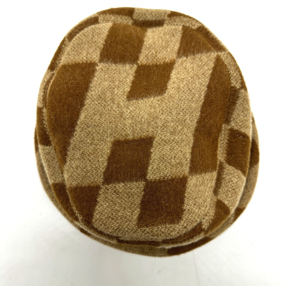Hermes Hat , Camel Brown H Logo Camel Hat Women 57