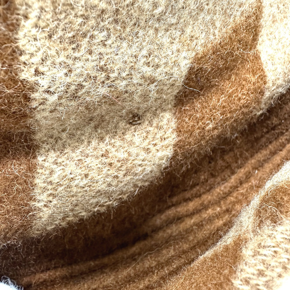 Hermes Hat , Camel Brown H Logo Camel Hat Women 57