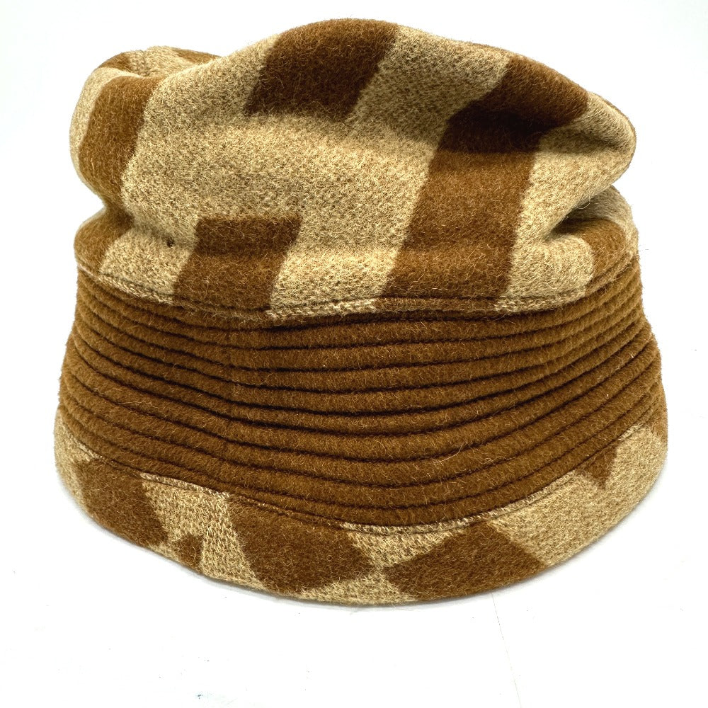 Hermes Hat , Camel Brown H Logo Camel Hat Women 57