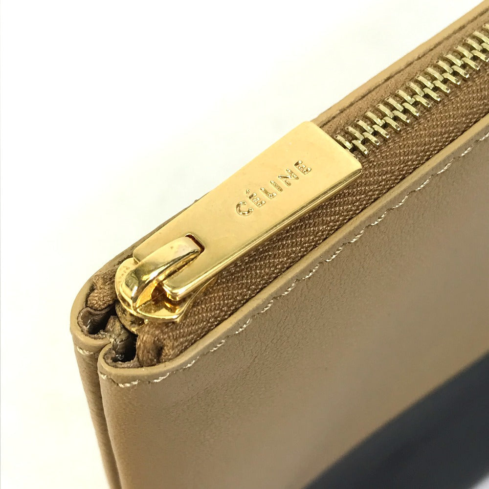 Celine Clutch Bag 100093Htm Leather Brown Two-Tone By Color Women