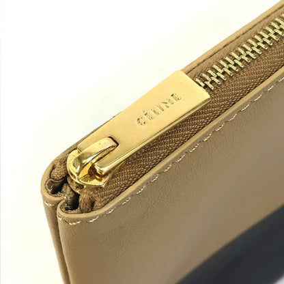 Celine Clutch Bag 100093Htm Leather Brown Two-Tone By Color Women