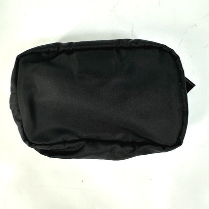 Prada Pouch Nm340X Nylon Black Triangle Logo Plate Women