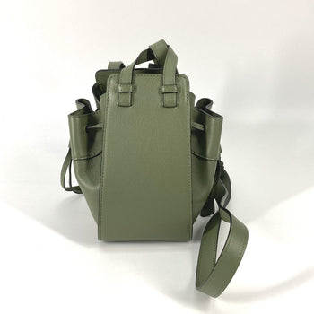 Loewe Shoulder Bag Leather Khaki Shoulder Crossbody Mini Hammock Drawstring Bag Women