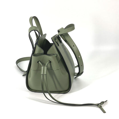 Loewe Shoulder Bag Leather Khaki Shoulder Crossbody Mini Hammock Drawstring Bag Women