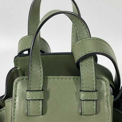 Loewe Shoulder Bag Leather Khaki Shoulder Crossbody Mini Hammock Drawstring Bag Women