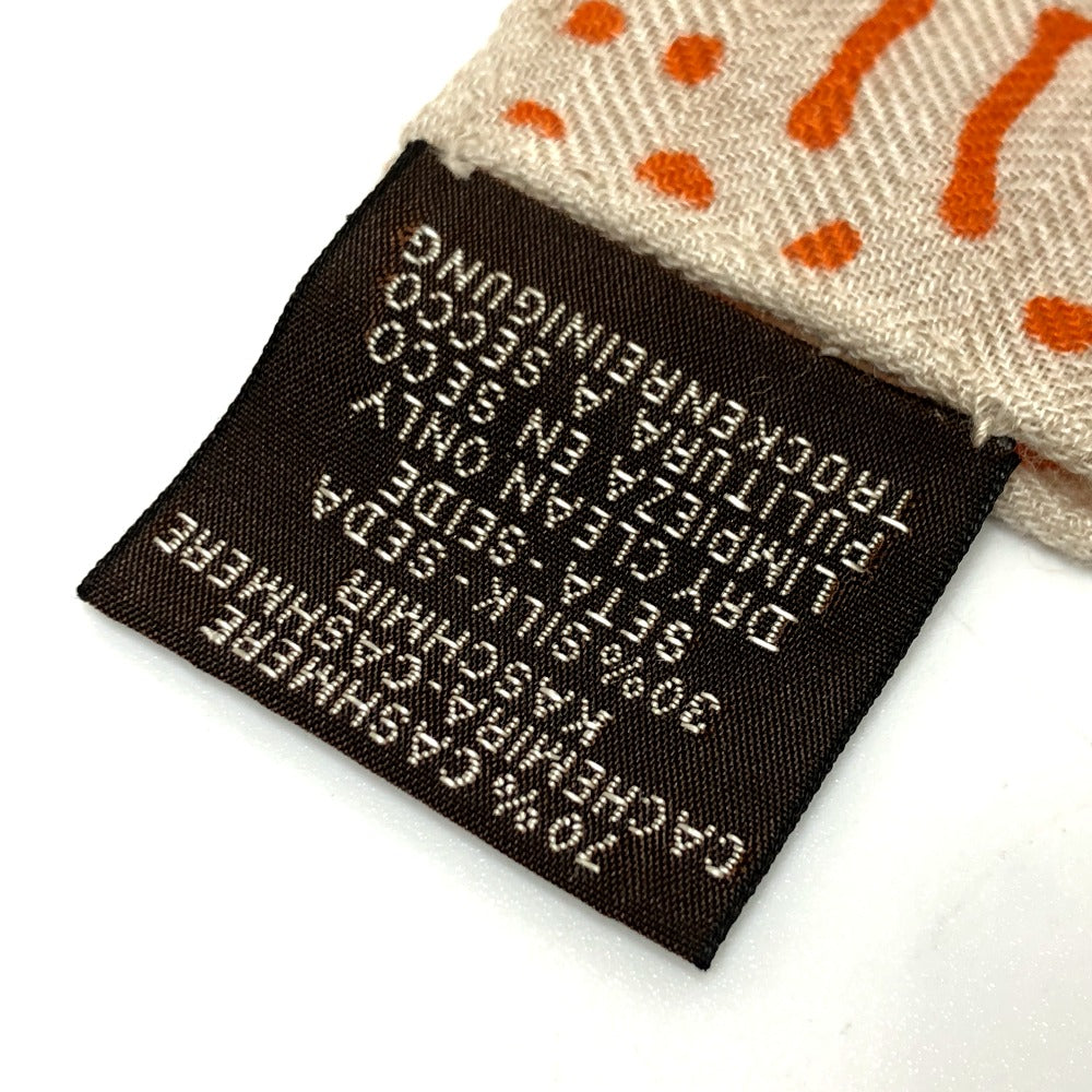 Hermes Scarf Cotton, Silk Orange Clair De Lune Calegean 140 Women