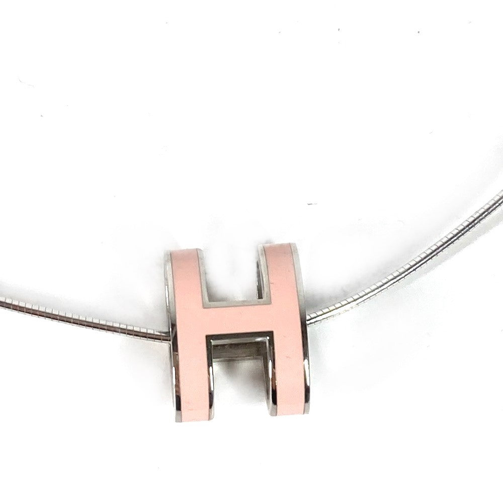 Hermes Necklace Metal Light Pink Pop Ash H Women