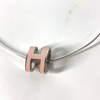 Hermes Necklace Metal Light Pink Pop Ash H Women