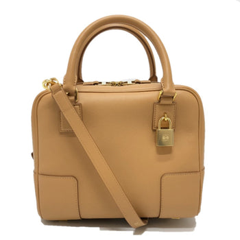 Loewe Handbag A039N10X032586 Nappa Leather Beige Amazona 19 Square Women