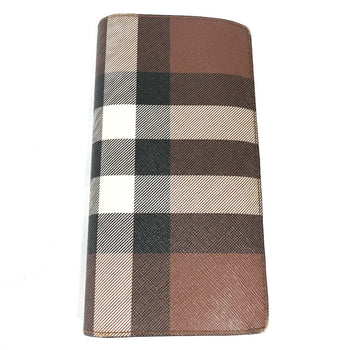 Burberry Long Wallet Purse 8052803 Pvc Brown Long Wallet Giant Check Mens