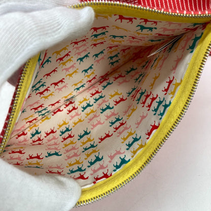 Hermes Tote Bag Canvas Red Mothers Bag Caval Horse Cheval Stripes Kids