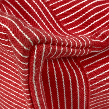 Hermes Tote Bag Canvas Red Mothers Bag Caval Horse Cheval Stripes Kids