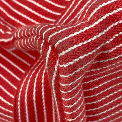 Hermes Tote Bag Canvas Red Mothers Bag Caval Horse Cheval Stripes Kids