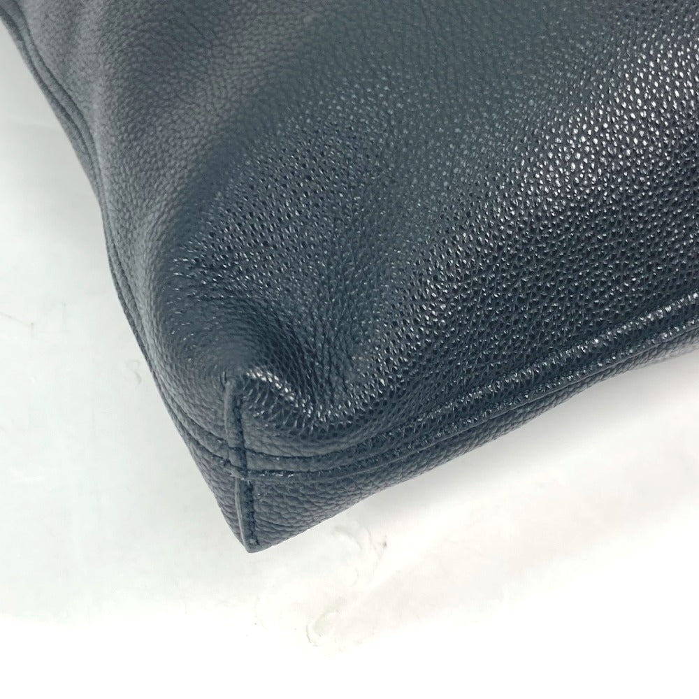 Gucci Tote Bag 572768 Leather Black Sherry Line Logo Print Unisex(Unisex)