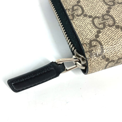 Gucci Long Wallet Purse 451249 Pvc Leather Beige Gg Supreme Long Wallet Women