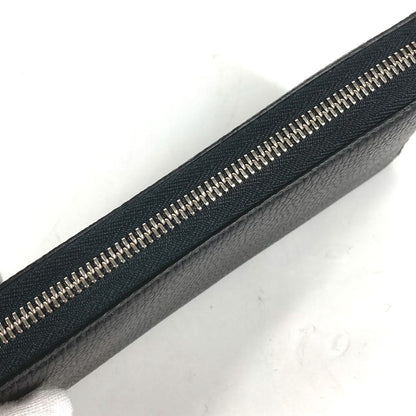 Gucci Long Wallet Purse 771154 Leather Black Long Wallet Logo Zip Around Wallet Mens