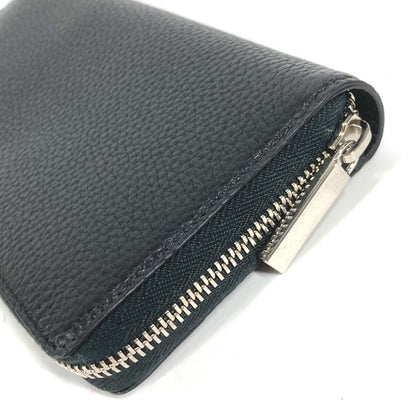 Gucci Long Wallet Purse 771154 Leather Black Long Wallet Logo Zip Around Wallet Mens