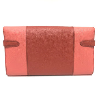 Hermes Long Wallet Purse Epsom Pink Long Wallet Kelly Wallet Flag Women