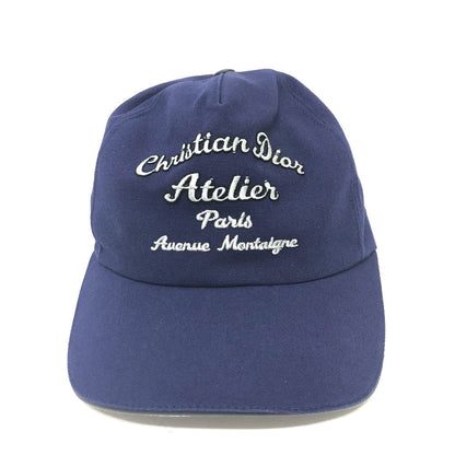 Dior Cap 933C902L4511 Cotton Navy Atelier Logo Embroidery M