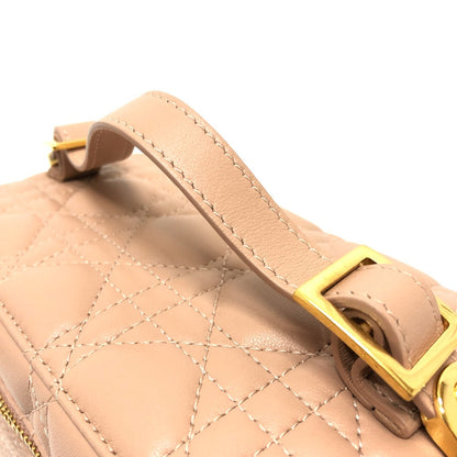 Dior Handbag Lambskin, Canvas Pink Dior Travel Small Vanity Vanity Bag Women