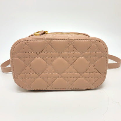 Dior Handbag Lambskin, Canvas Pink Dior Travel Small Vanity Vanity Bag Women