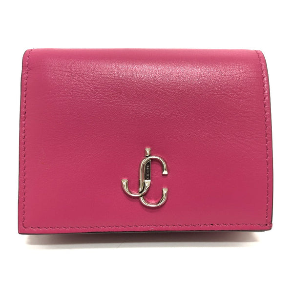 Jimmy Choo Folded Wallet 112274 Leather Pink Hanne Women