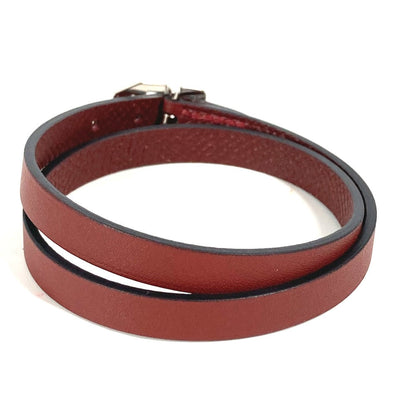 Hermes Bracelet Leather Brown Bracelet Paddock Double Tour Women