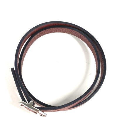Hermes Bracelet Leather Brown Bracelet Paddock Double Tour Women