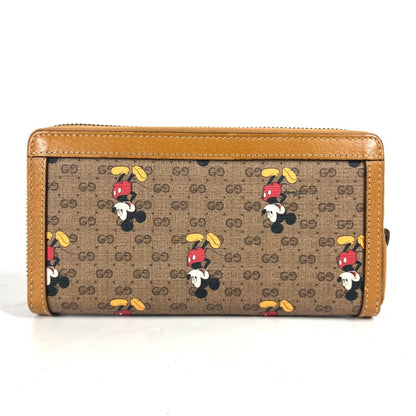 Gucci Long Wallet Purse 602532 Gg Supreme Canvas Beige X Brown Mini Gg Supreme Disney Disney