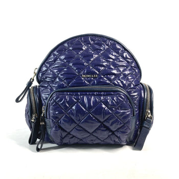 Moncler Backpack Nylon Navy Type Quilting Logo Florine Zaino Women