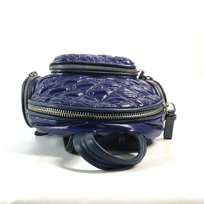 Moncler Backpack Nylon Navy Type Quilting Logo Florine Zaino Women