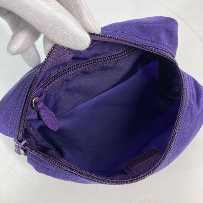 Prada Pouch 1Na350 Nylon Purple Triangle Logo Women