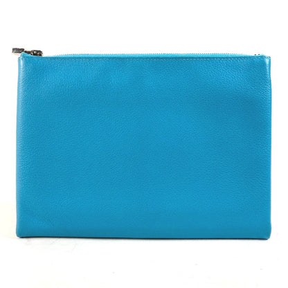 Hermes Pouch Evercolor Blue Flat Atto Gm Women(Unisex)