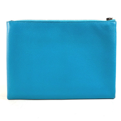 Hermes Pouch Evercolor Blue Flat Atto Gm Women(Unisex)
