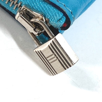 Hermes Pouch Evercolor Blue Flat Atto Gm Women(Unisex)