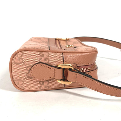 Gucci Shoulder Bag 574493 Canvas / Leather Pink Crossbody Gg Ophidia Women
