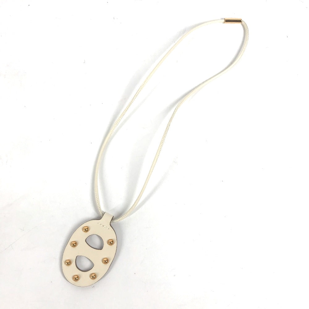 Hermes Necklace Swift White Accessories Necklace Studs Chene Dunkle Pm Women