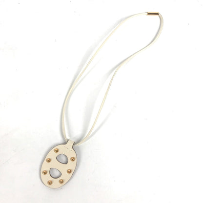 Hermes Necklace Swift White Accessories Necklace Studs Chene Dunkle Pm Women