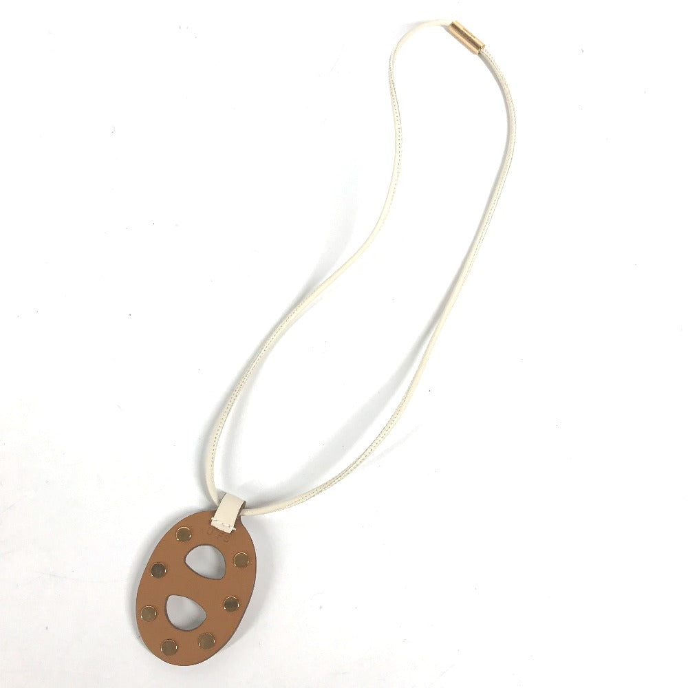 Hermes Necklace Swift White Accessories Necklace Studs Chene Dunkle Pm Women