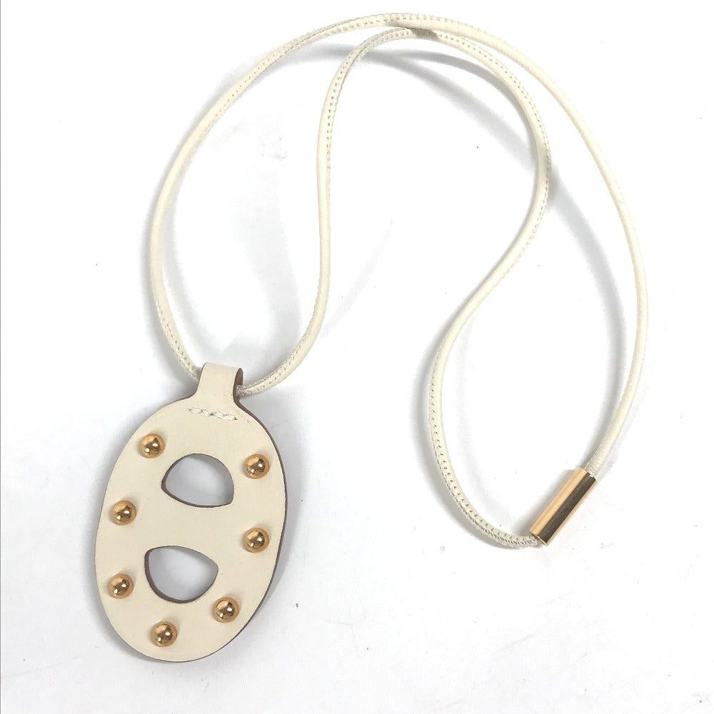 Hermes Necklace Swift White Accessories Necklace Studs Chene Dunkle Pm Women