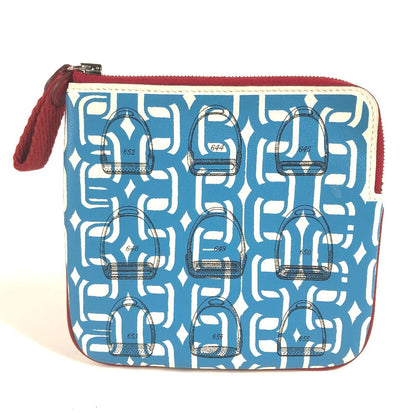 Hermes Pouch Leather Pink Carre Pocket Women