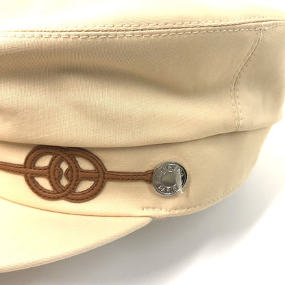 Hermes Casquette Cotton, Polyurethane Beige Type Serie Kabul Crickets Women 57
