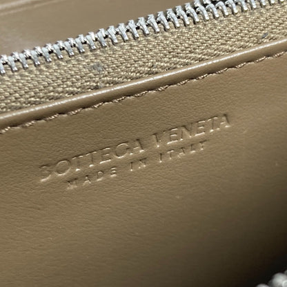 Bottegaveneta Long Wallet Purse 748054Vcp142569 Leather Brown X Blue Maxi Intrecciato Personalized