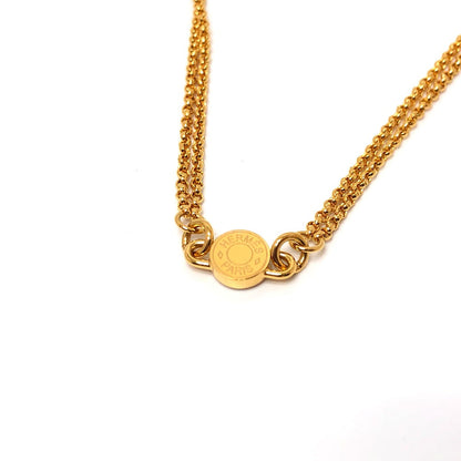 Hermes Necklace Metal Gold Charnier Pm Women
