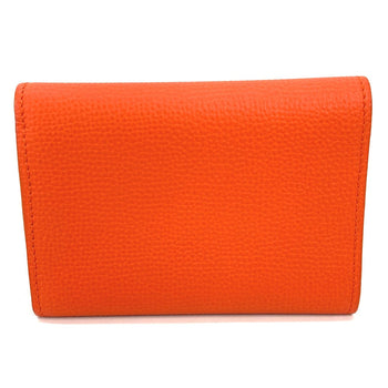 Loewe Trifold Wallet C821S33X07 Leather Orange Anagram Bar Tikal Wallet Small Women