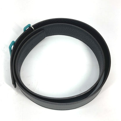 Hermes Belt Boxcalf, Togo Black X Blue H Buckle Tonight Mens 90
