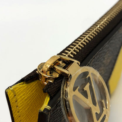Louis Vuitton Coin Case M81882 Monogram Canvas Brown X Yellow Monogram Porto Cult Romy Mens